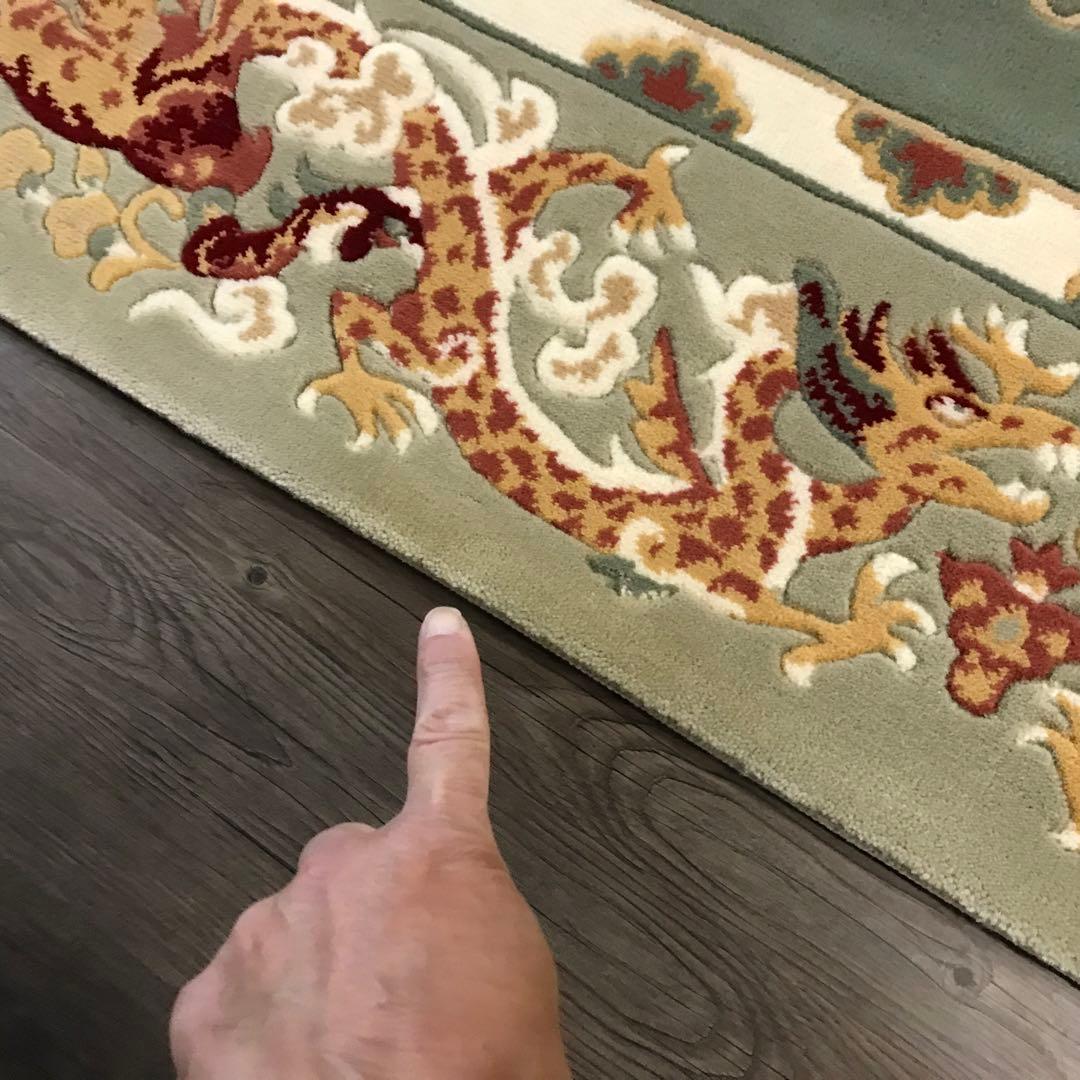 ラグ ラグマット 絨毯169×237cm 唐三彩 デザイン グリーン