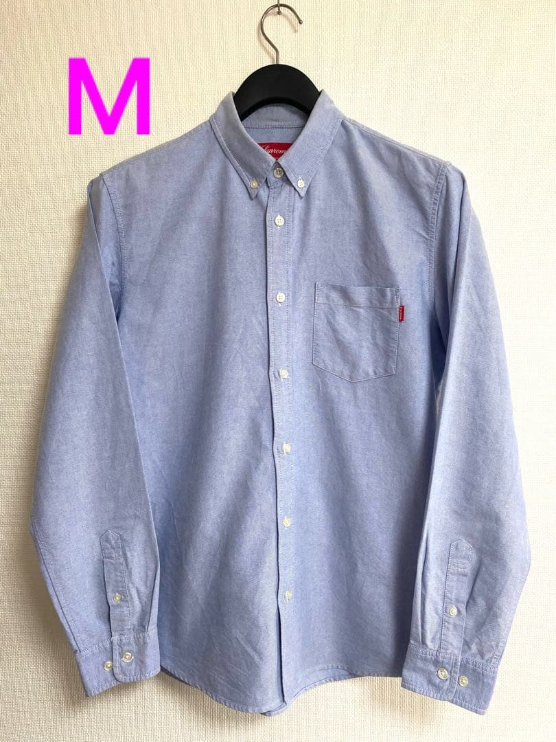 M Supreme Oxford Shirt ライトブルー Box Logo