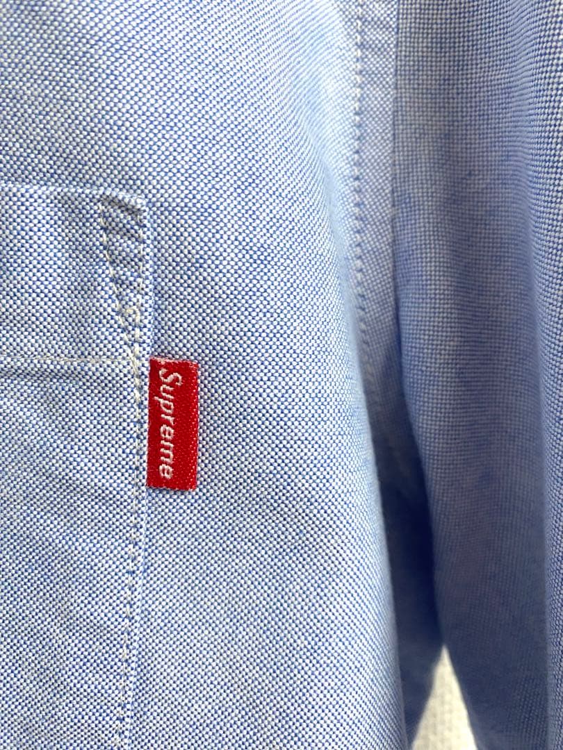 M Supreme Oxford Shirt ライトブルー Box Logo