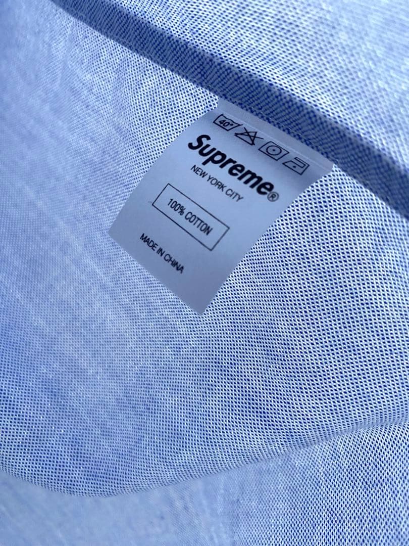 M Supreme Oxford Shirt ライトブルー Box Logo
