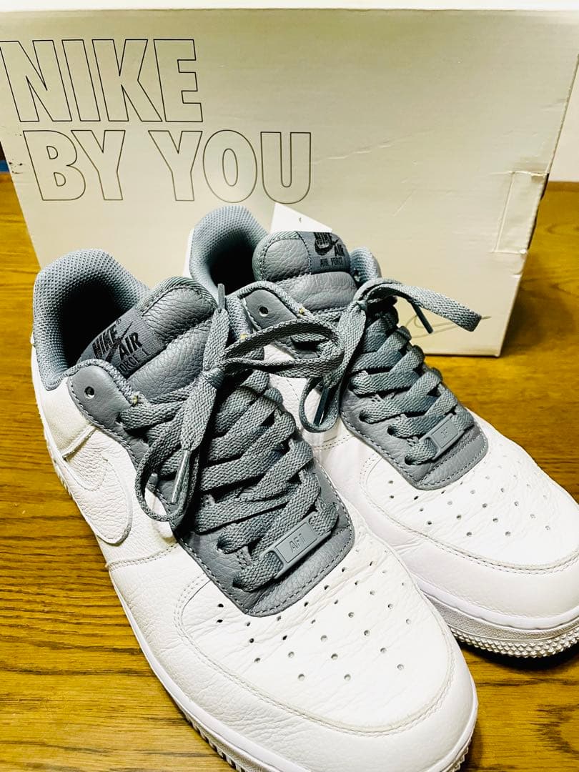 Nike Air Force 1 BY YOU ホワイト/グレー