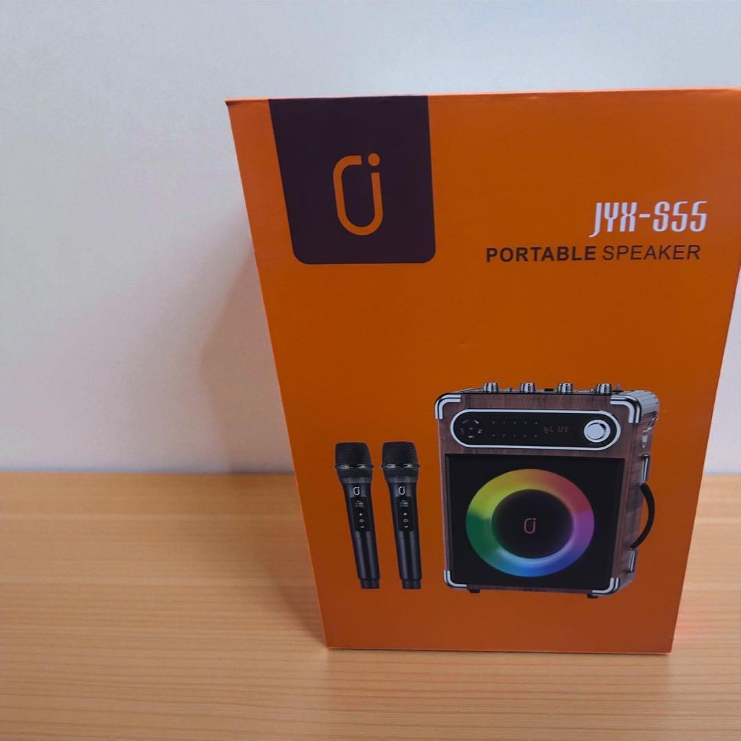 カラオケ スピーカーセット ワイヤレスマイク2本 拡声器 Bluetooth