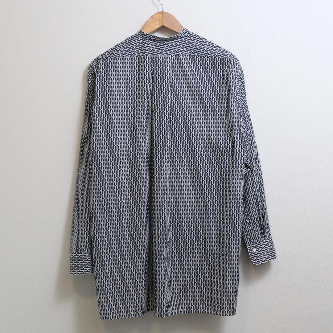 【試着のみ】HEUGNユーゲンMorrisPRINT090バンドカラーシャツ 2