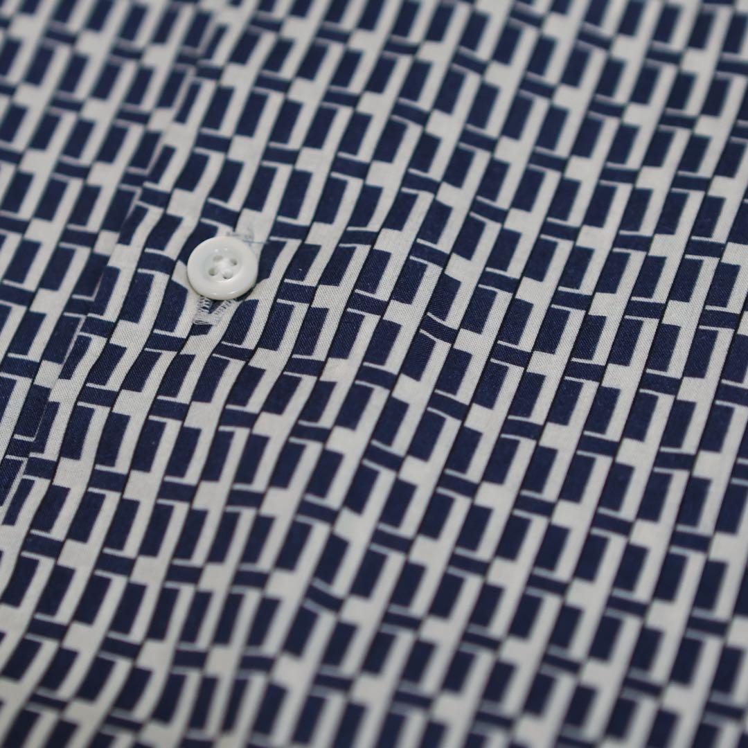 【試着のみ】HEUGNユーゲンMorrisPRINT090バンドカラーシャツ 2