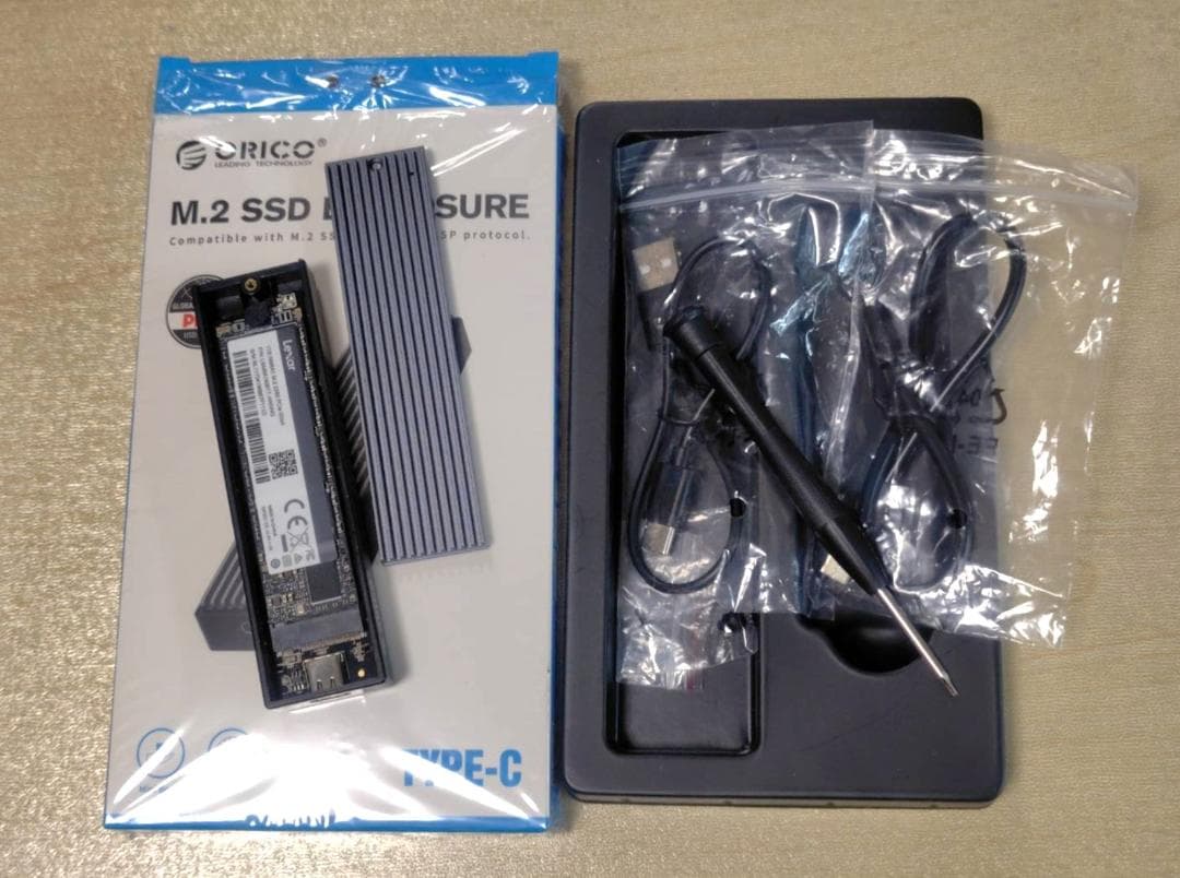 Lexar SSD1TB M.2 2280 PCIe＋ORICO 外付けケース