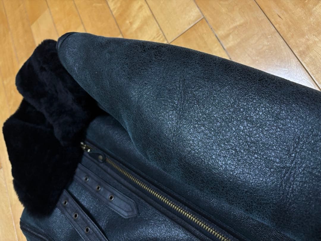 SCHOTT B-3 ムートンジャケット　レザージャケット　ブラック　32