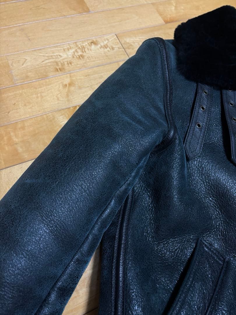 SCHOTT B-3 ムートンジャケット　レザージャケット　ブラック　32