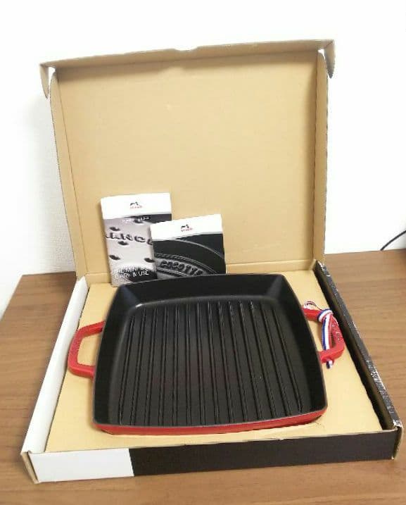staub ストウブ ピュアグリル スクエア チェリー 28cm グリルパン