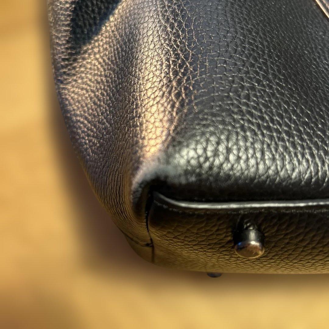 COACH ブラックレザー トートバッグ