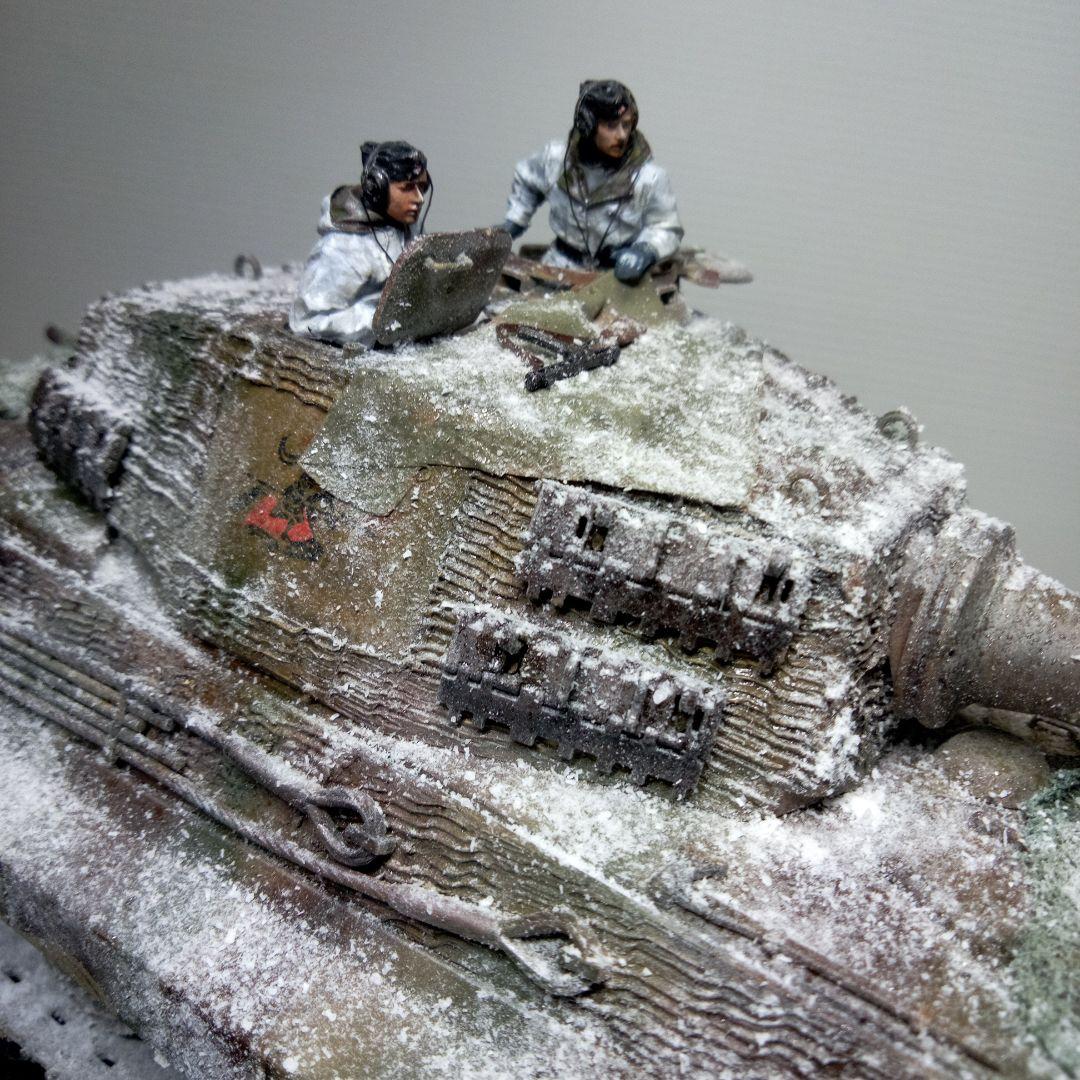 コネコタミヤ　1/35 ドイツ軍　キングタイガー　シュビムワーゲン　完成品