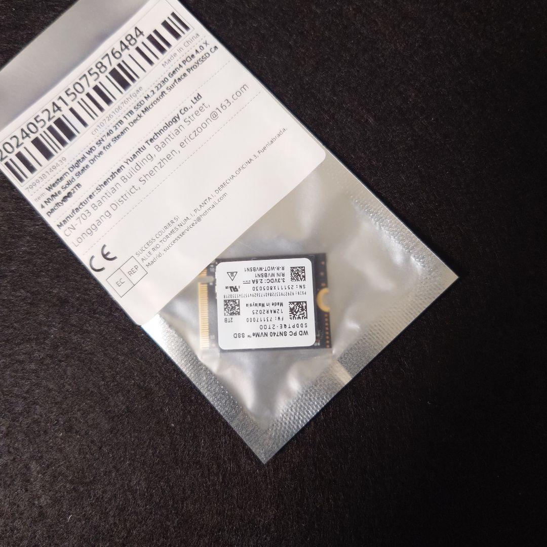 内蔵型SSD WD PC SN740 NVMe SSD 2TB M.2 2230