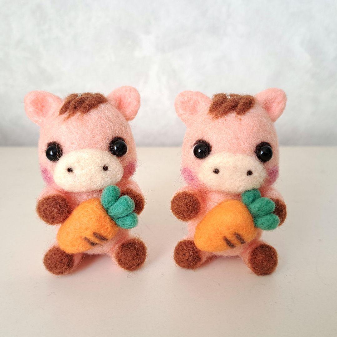 マリーちゃん☆羊毛フェルト☆お馬さんのストラップ４点