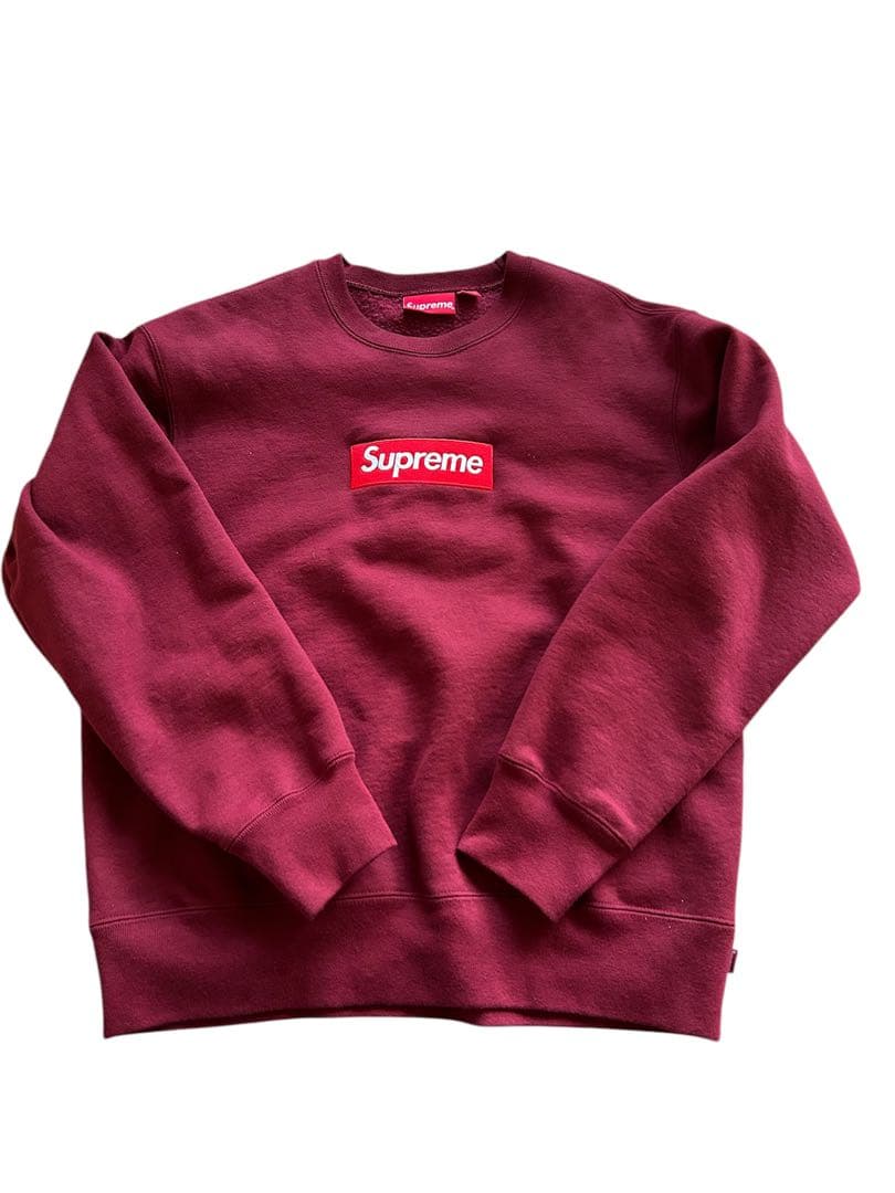 トップス Supreme Box Logo Crewneck Cardinal