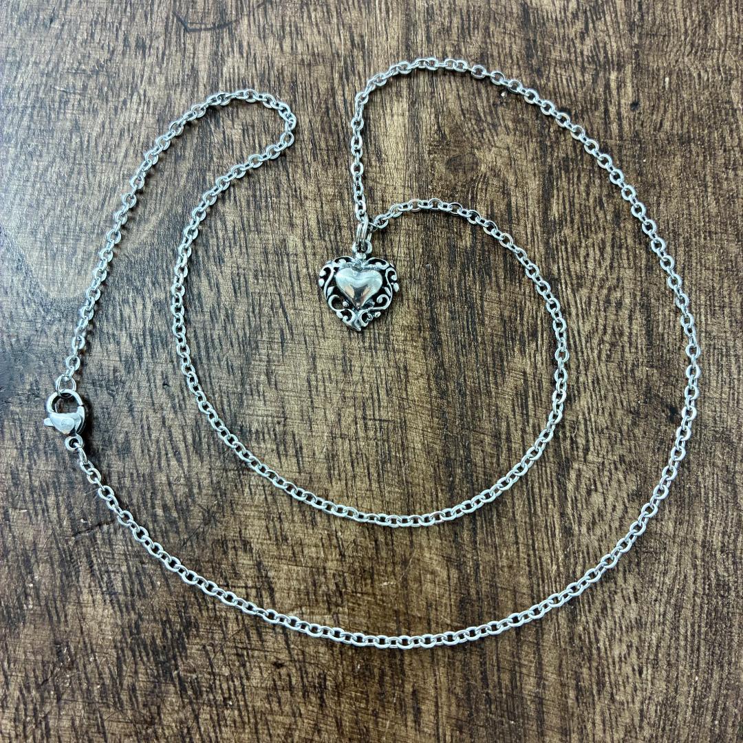 スウィートハートジュエリー ハート シルバー ヴィンテージ ネックレス NAVY