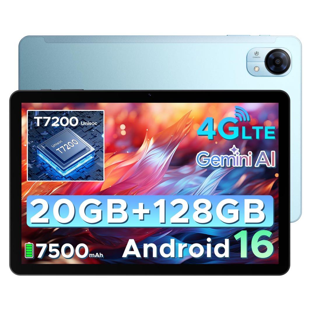Android 16 タブレット SIMフリー 10インチ Gemini