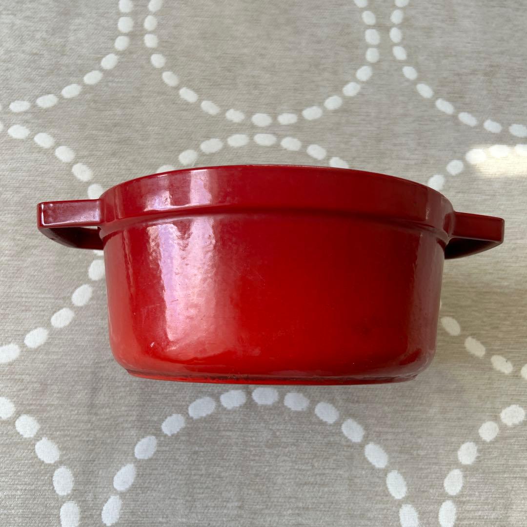 STAUB 赤 両手鍋 鋳鉄製