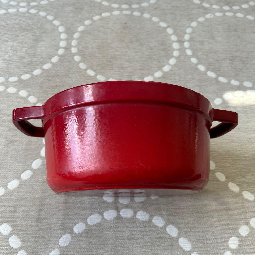 STAUB 赤 両手鍋 鋳鉄製