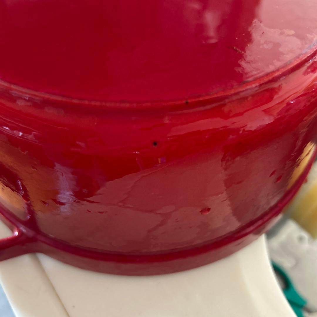 STAUB 赤 両手鍋 鋳鉄製