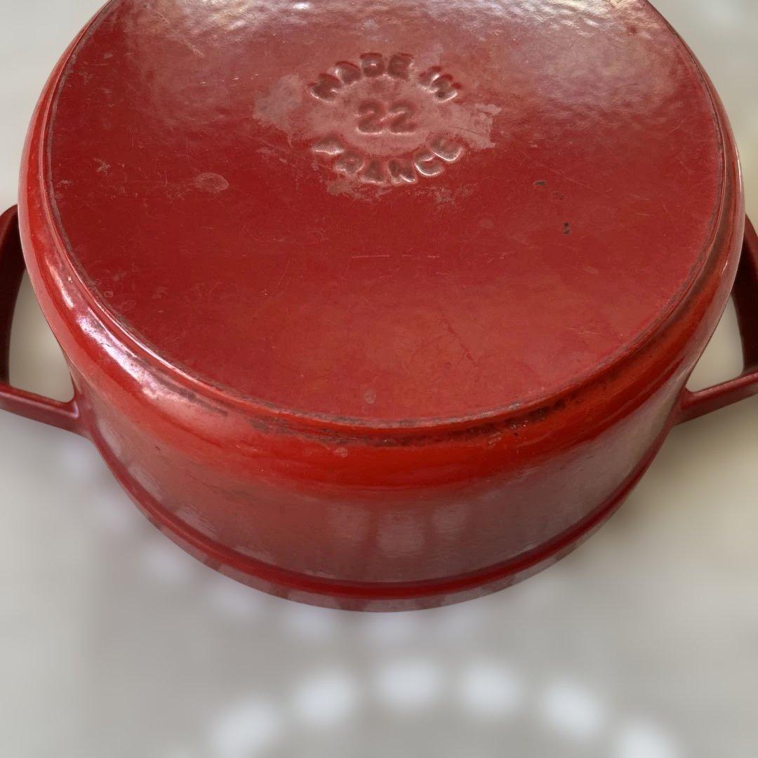 STAUB 赤 両手鍋 鋳鉄製