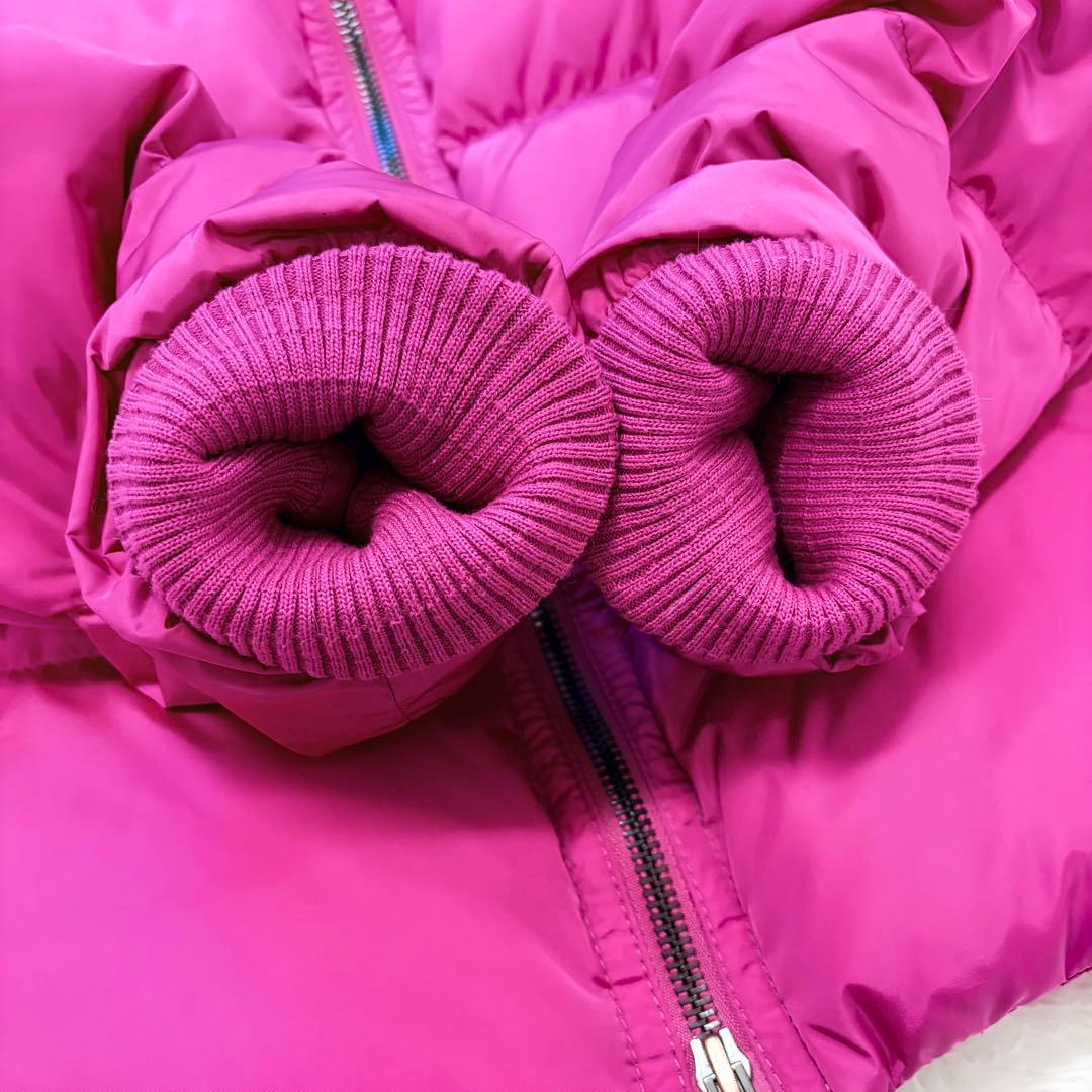 COACH シープレザー切替ボアダウンジャケット ピンク S