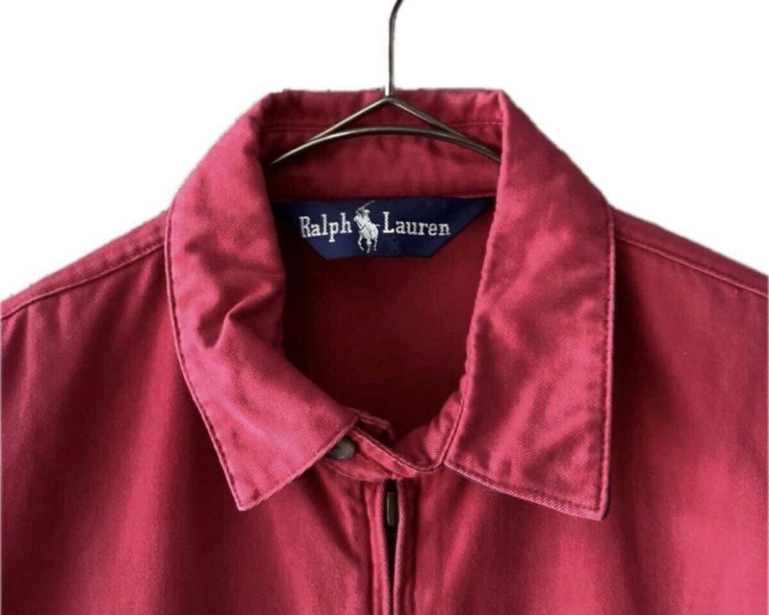 90s ラルフローレンスイングトップS マゼンタ　ドリズラーRRLポロカントリー