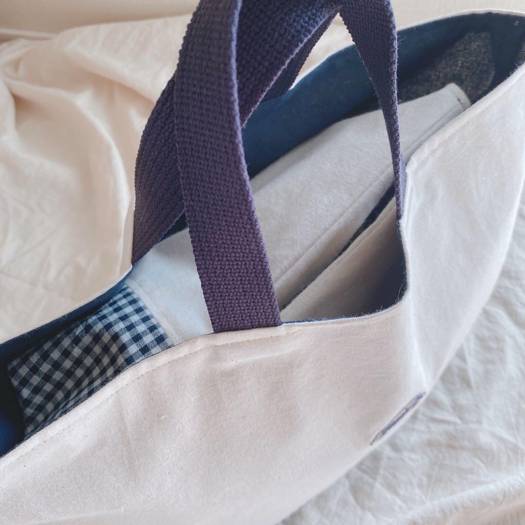 ハンドメイド　4点セット　入園入学グッズ　くるま　ネイビー　チェック　シンプル