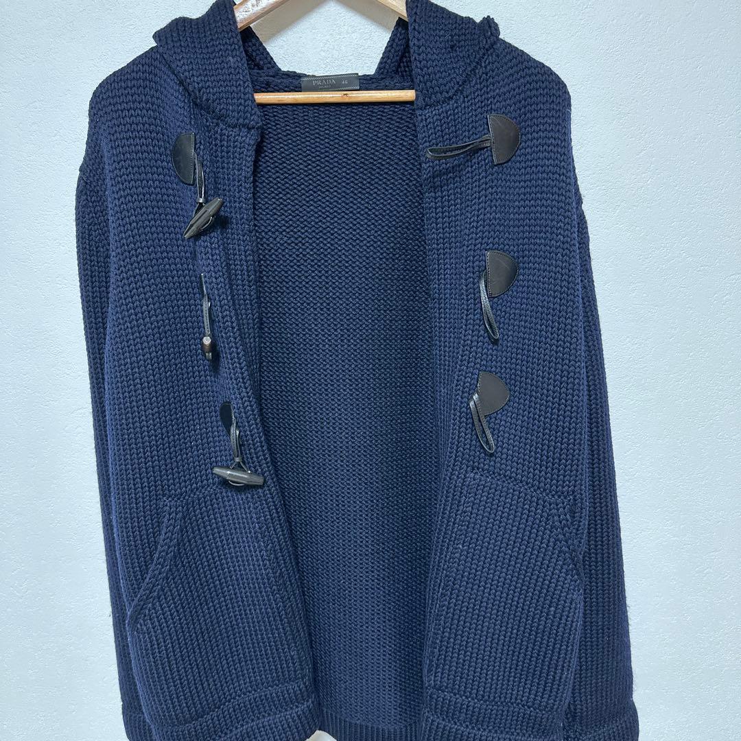 PRADA ネイビー ダッフルコート 46