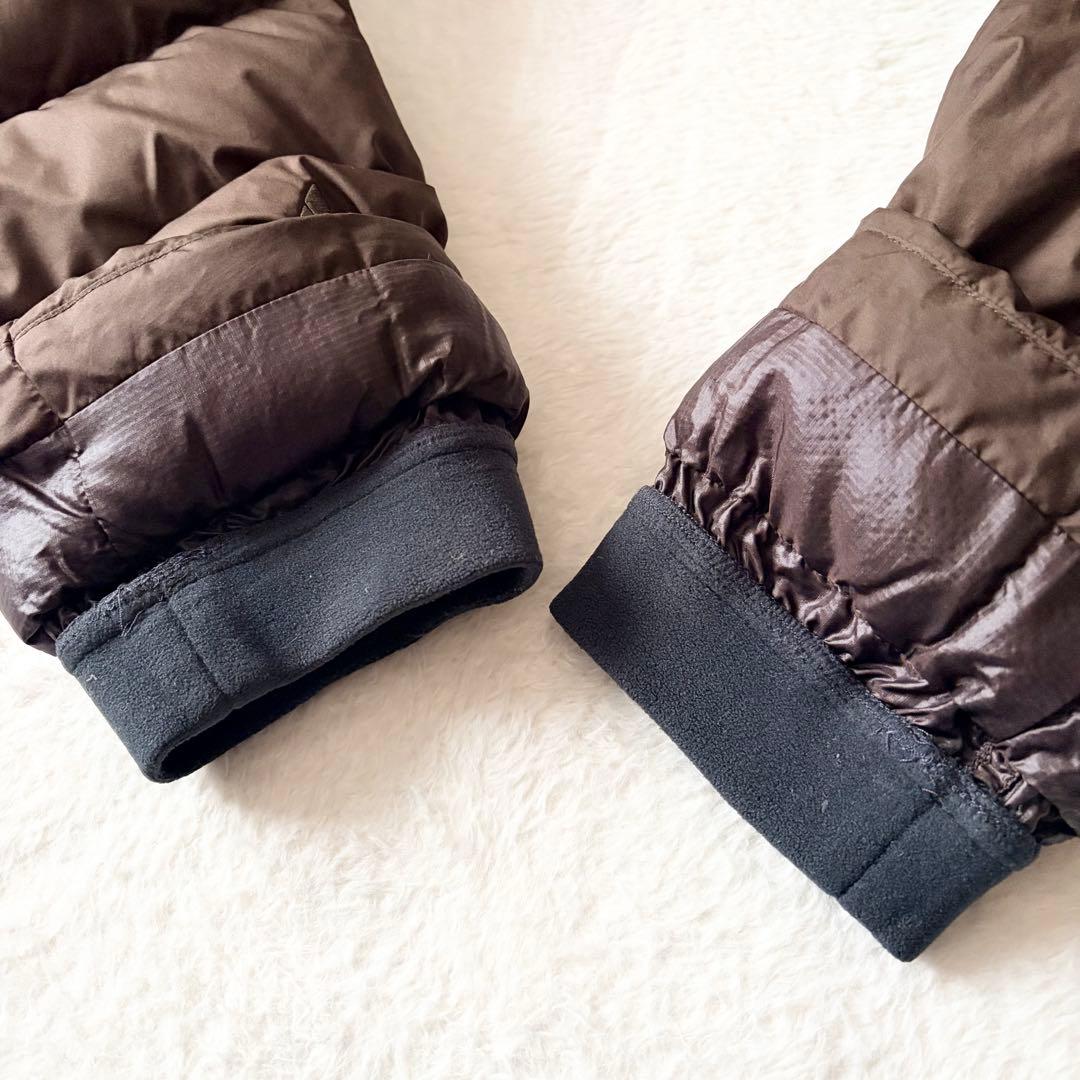 5552 美品✨ モンベル トラベルダウンロングコート L ブラウン 収納袋付き