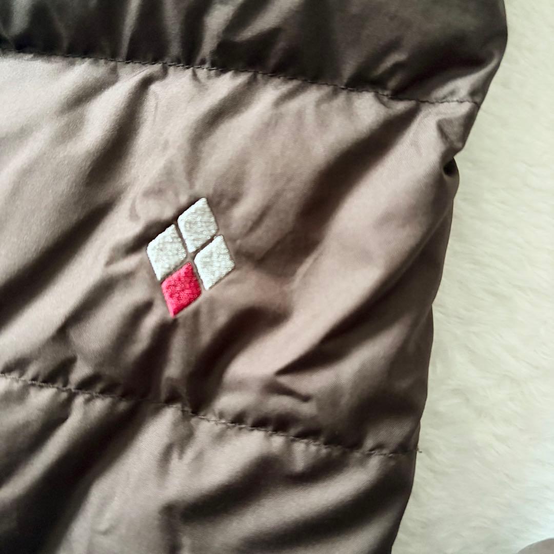 5552 美品✨ モンベル トラベルダウンロングコート L ブラウン 収納袋付き