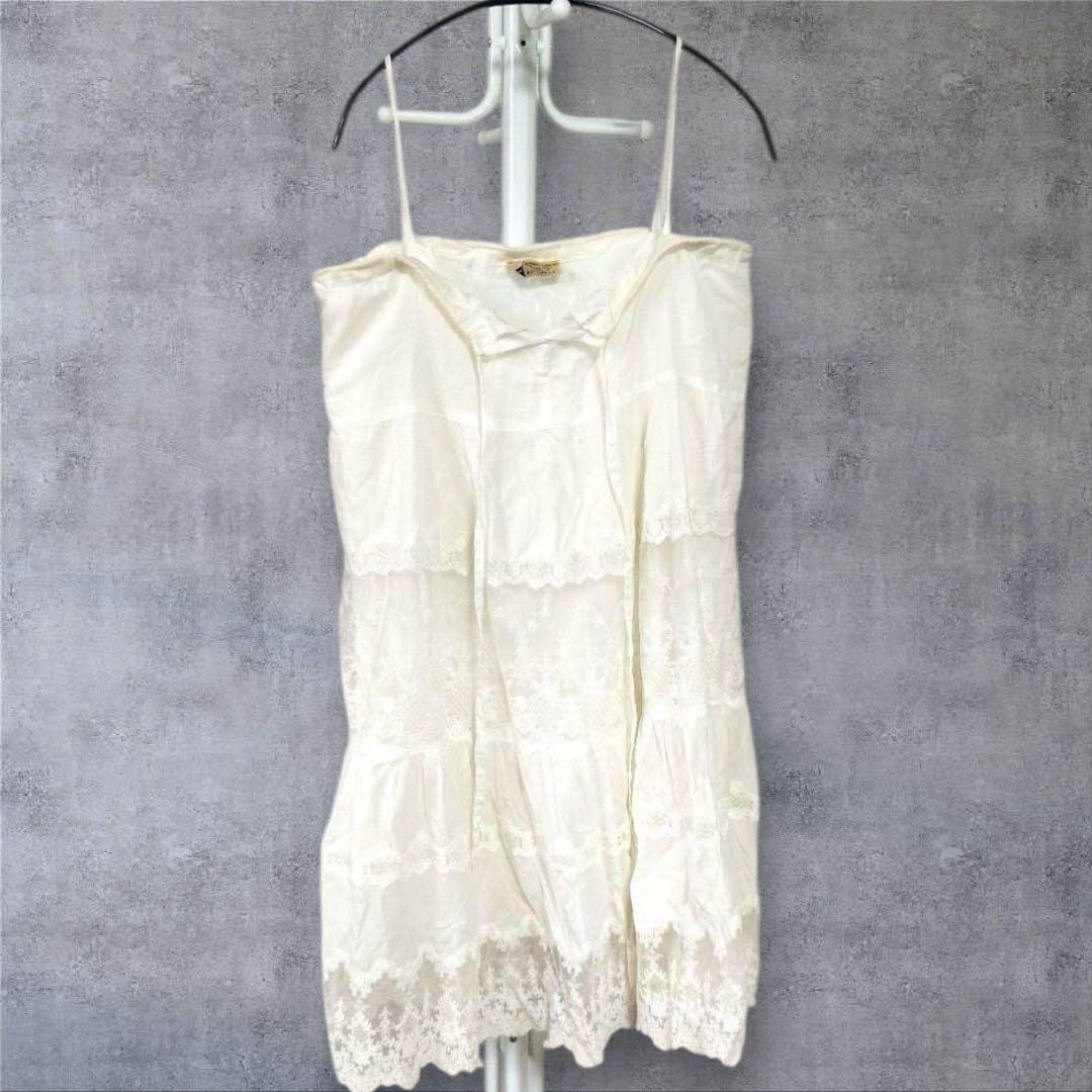アパルトモン　レース　キャミソールワンピース　スカート　ホワイト