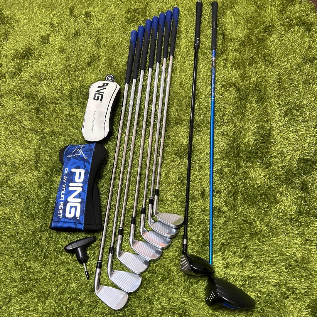 メンズ　レフティクラブセット 9本セット　ping テーラーメイド
