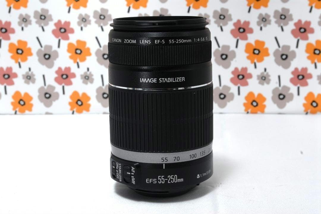 Canon❤EF-S 55-250mm IS❤レンズきれい❤手ぶれ補正付❤