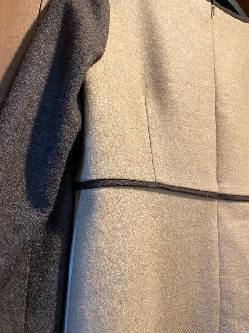 未使用に近い　美品　エムズグレイシー　ウール長袖　ワンピース　40 M〜L
