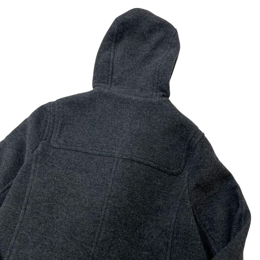 バーバリーロンドン ダッフルコート M相当160A チャコールグレー チェック