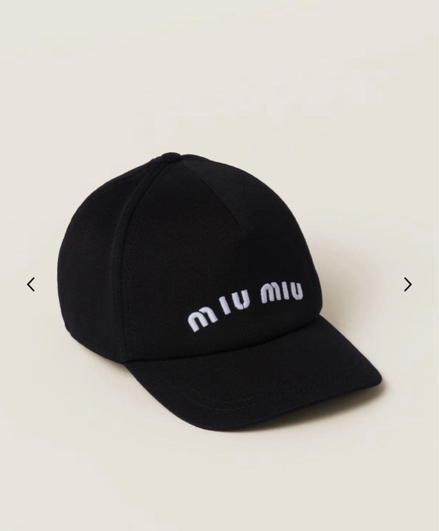 miu miu ドリル ベースボールキャップ　S