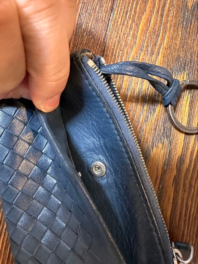 ボッテガ　ケース　キーケース　紺　ネイビー