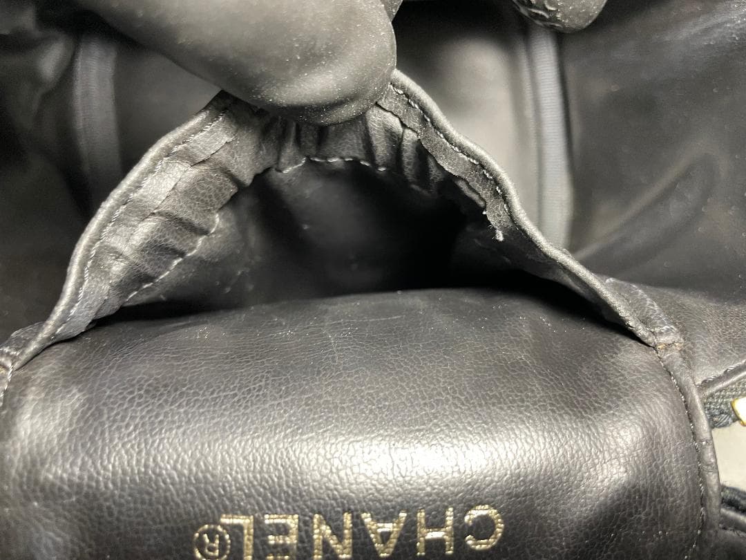 CHANEL　シャネル キャビアスキン ココマーク バニティ ヴァニティ　92