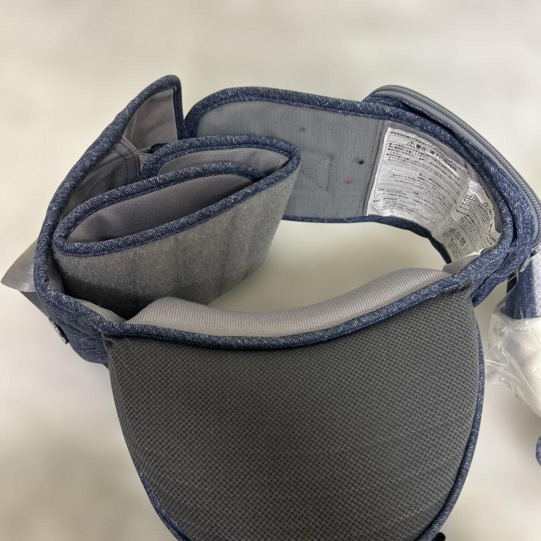 【未使用級】ミキハウス × ポグネー 抱っこ紐 デニム ヒップシート