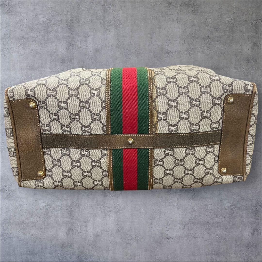 オールドグッチ ミニボストンバッグ GGスプリーム シェリーライン GUCCI