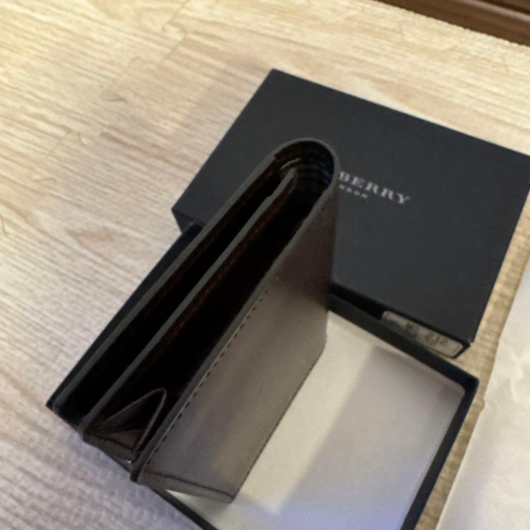 新品 未使用 BURBERRY バーバリー ブラウン レザー 名刺入れ