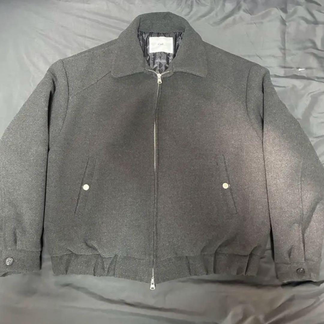 チカシツプラス クロップドウールジップジャケット Chikashitsu +