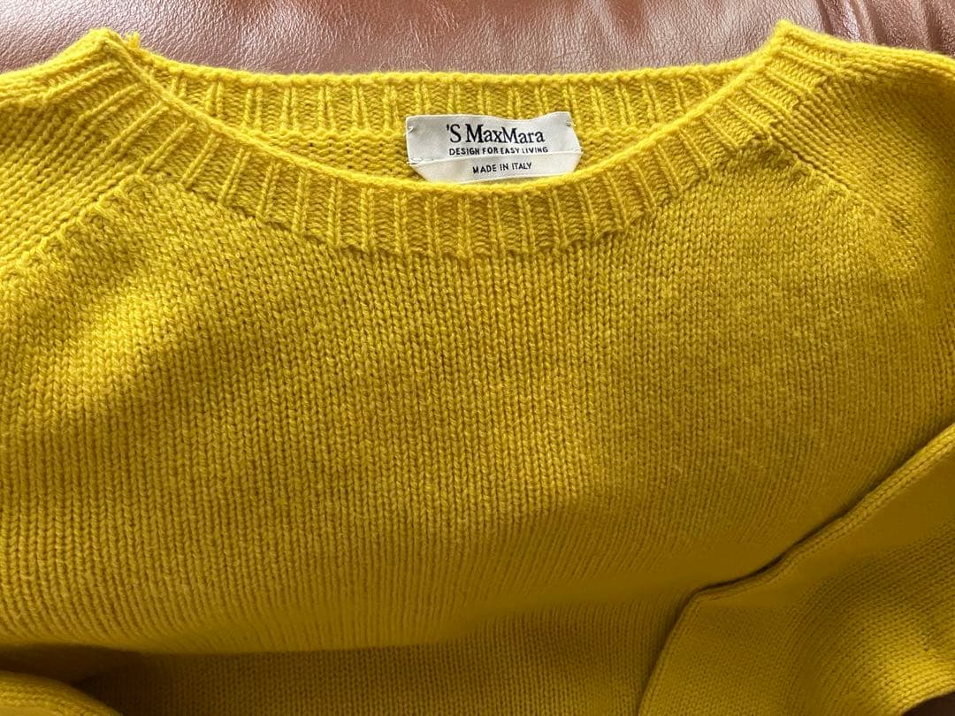 S Max Maraカシミヤボートネックニット