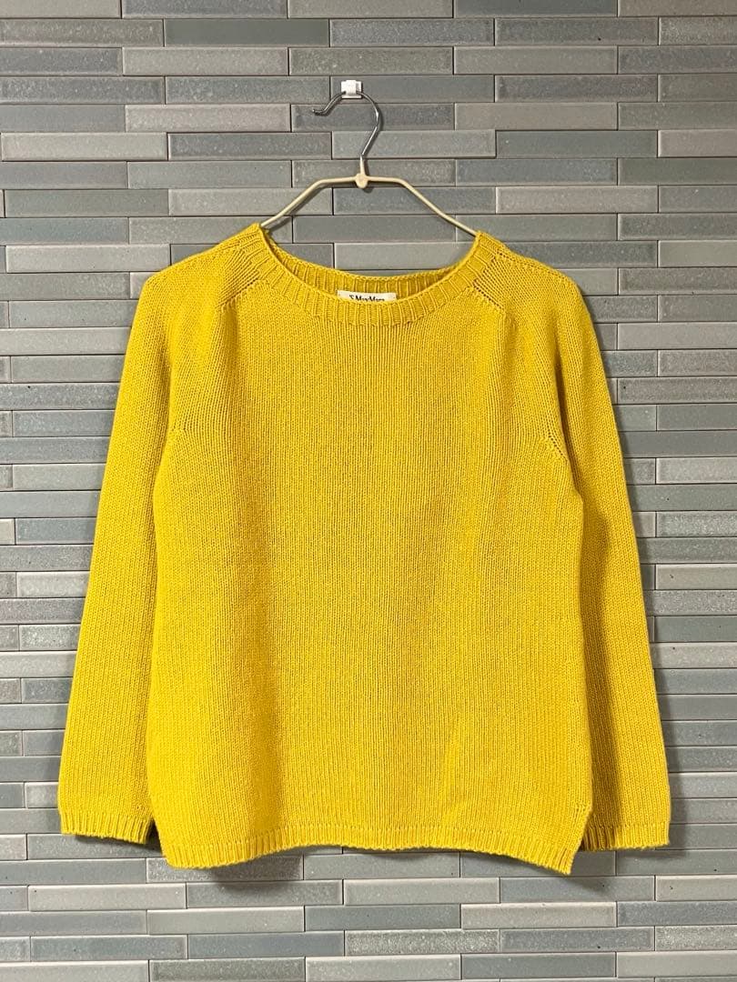 S Max Maraカシミヤボートネックニット