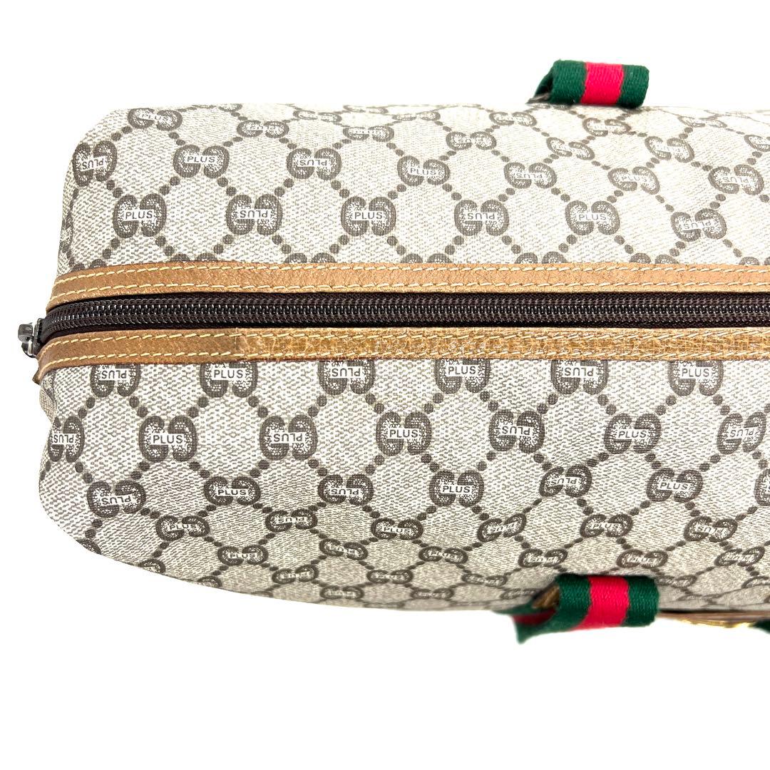 【極美品】グッチ ボストンバッグ シェリーライン GG プラス PVC