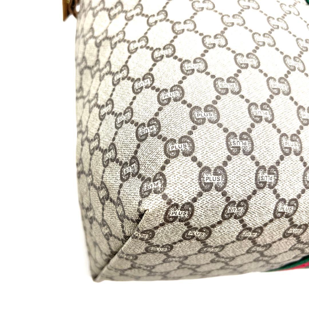 【極美品】グッチ ボストンバッグ シェリーライン GG プラス PVC