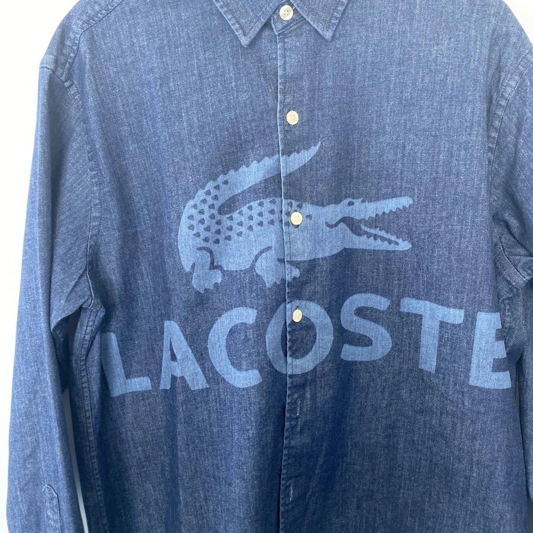 LACOSTE ラコステ ダークブルー デニム シャツ 長袖