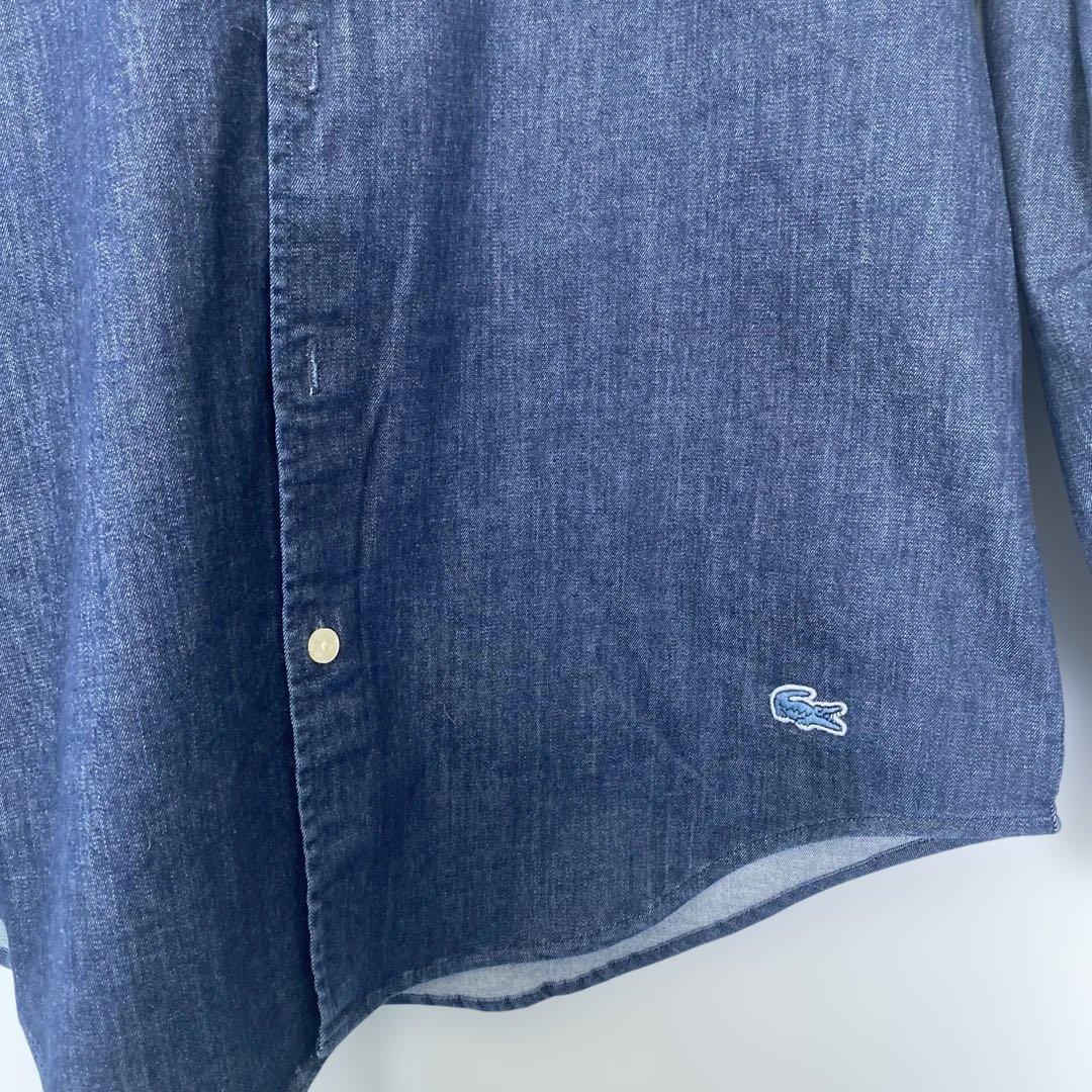 LACOSTE ラコステ ダークブルー デニム シャツ 長袖