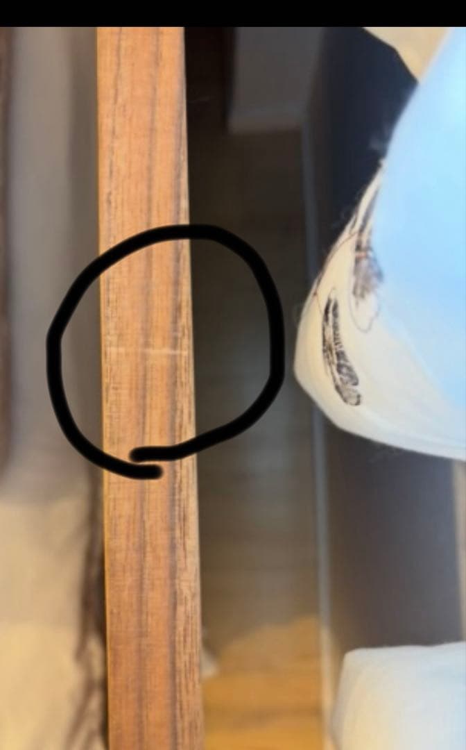 無印良品　ベッドフレーム・セミダブル・ウォールナット　ヘッドボード脚付