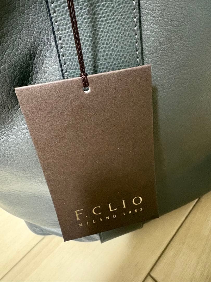 エフクリオ F.CLIO グレー レザー トートバッグ イタリア製