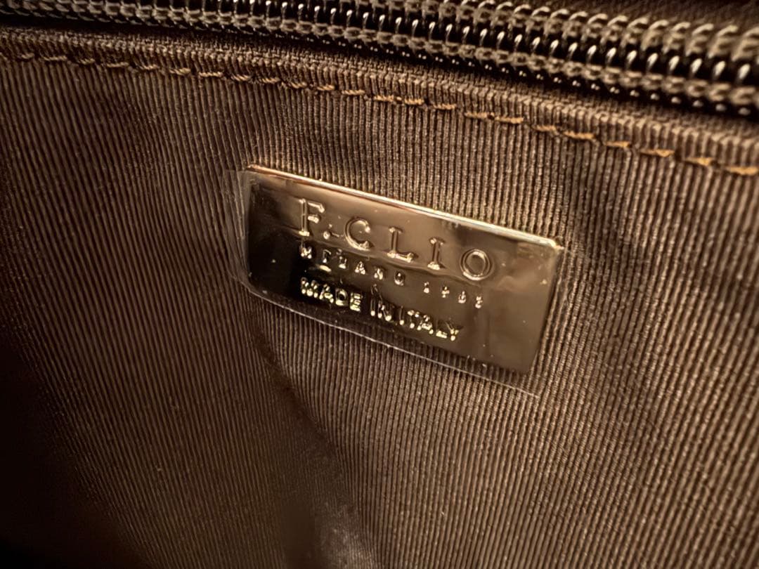 エフクリオ F.CLIO グレー レザー トートバッグ イタリア製